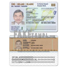 Ireland fake identity card photoshop template PSD