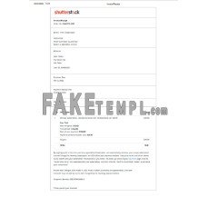 Ireland Shutterstock fake Invoice Word and PDF template