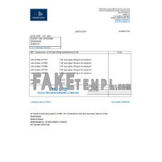 Ireland Ultratech Pvt Ltd fake Invoice Word and PDF template