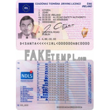 Ireland fake driving license photoshop template PSD