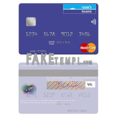 Israel Bank Leumi fake mastercard photoshop template PSD