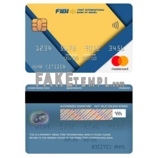 Israel First International bank fake mastercard photoshop template PSD