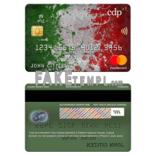 Italy Cassa Depositi e Prestiti bank fake mastercard photoshop template PSD