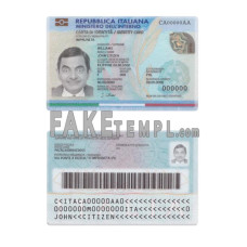 Italy fake identity card photoshop template PSD 2016-present