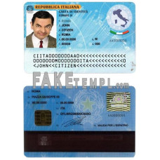 Italy fake identity card photoshop template PSD 2006-2016