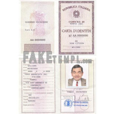 Italy fake identity card (La Carta D’Identita’ Italiana) photoshop template PSD