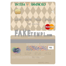 Italy Intesa Sanpaolo fake mastercard photoshop template PSD