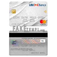 Italy UBI bank fake mastercard photoshop template PSD