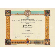 Italy University of Bologna fake diploma photoshop template PSD