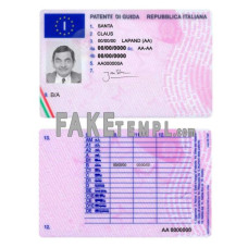 Italy fake driving license photoshop template PSD