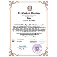 Italy fake marriage certificate Word and PDF template