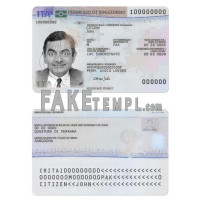 Italy fake residence permit card photoshop template PSD