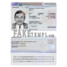 Italy fake residence permit card photoshop template PSD