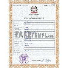 Italy fake vital record death photoshop certificate PSD