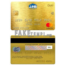 Jamaica Mortgage bank fake mastercard gold photoshop template PSD