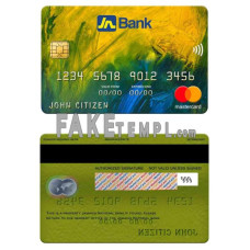 Jamaica National bank fake mastercard photoshop template PSD