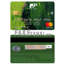 Japan Post bank fake mastercard photoshop template PSD