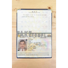 Japan fake passport photolook template PSD, scan and photo-realistic look