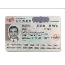 Japan fake tourist visa photoshop template PSD