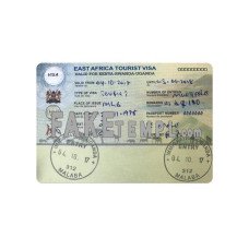 Kenya-Rwanda-Uganda fake tourist visa photoshop template PSD