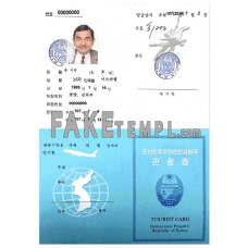 South Korea fake tourist visa photoshop template PSD