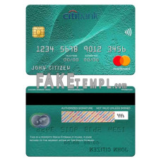 Kenya Citibank fake mastercard photoshop template PSD