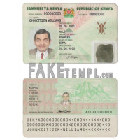 Kenya fake identity card photoshop template PSD 