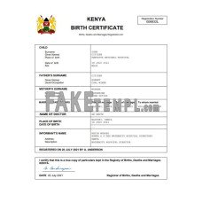 Kenya vital record fake birth certificate Word and PDF template