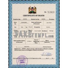 Kenya fake vital record death photoshop certificate PSD