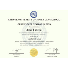 Korea Hankuk University fake diploma photoshop template PSD