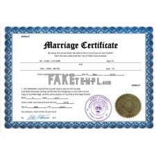 Kuwait fake marriage certificate Word and PDF template