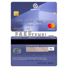 Kyrgyzstan OJSC Bakai bank fake mastercard photoshop template PSD