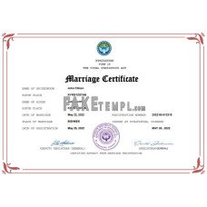 Kyrgyzstan fake marriage certificate Word and PDF template