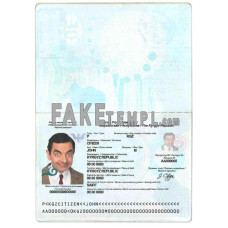 Kyrgyzstan fake passport photoshop template PSD