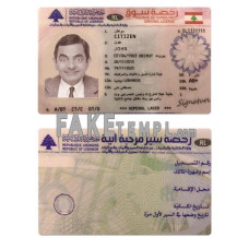 Lebanon fake driving license photoshop template PSD