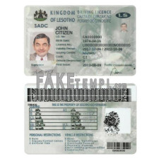 Lesotho fake driving license photoshop template PSD