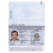 Liechtenstein fake passport photoshop template PSD