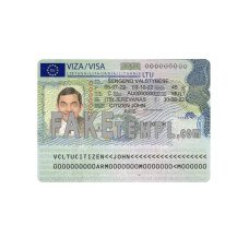 Lithuania fake Schengen visa from Lithuanian embassy photoshop template PSD