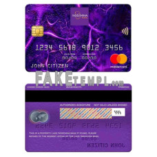 Laos Indochina bank fake mastercard photoshop template PSD