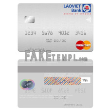 Laos Lao-Viet fake mastercard photoshop template PSD