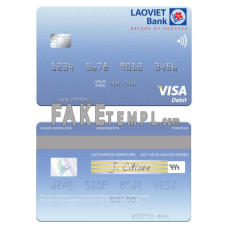 Laos Lao-Viet fake visa card photoshop template PSD