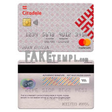 Latvia Citadele bank fake mastercard photoshop template PSD