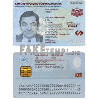 Latvia fake identity card photoshop template PSD 