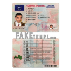 Latvia fake driving license photoshop template PSD