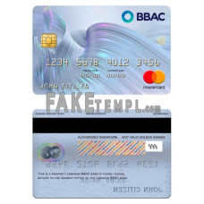 Lebanon BBAC bank fake mastercard photoshop template PSD