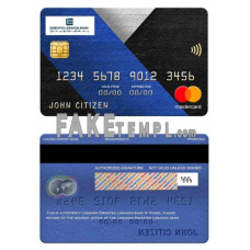 Lebanon Emirates Lebanon bank fake mastercard photoshop template PSD