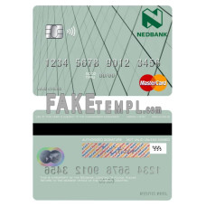 Lesotho Nedbank fake mastercard photoshop template PSD