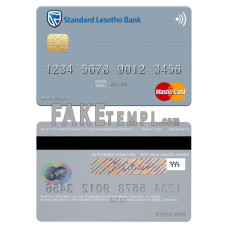 Lesotho Standard Bank fake mastercard photoshop template PSD