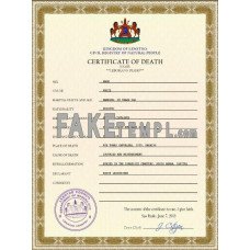 Lesotho fake vital record death photoshop certificate PSD