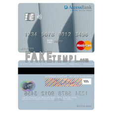 Liberia Access Bank fake mastercard photoshop template PSD